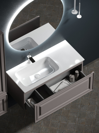 Тумба под раковину Sancos Very VR100LSM 100х40 подвесная цвет бежевый